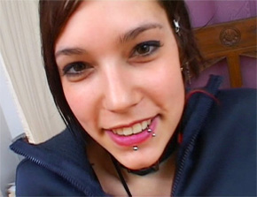 Brunette in pantyhose queute emo and fingered 1