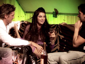 Very beautiful brunette is fucked by two hot guys 1